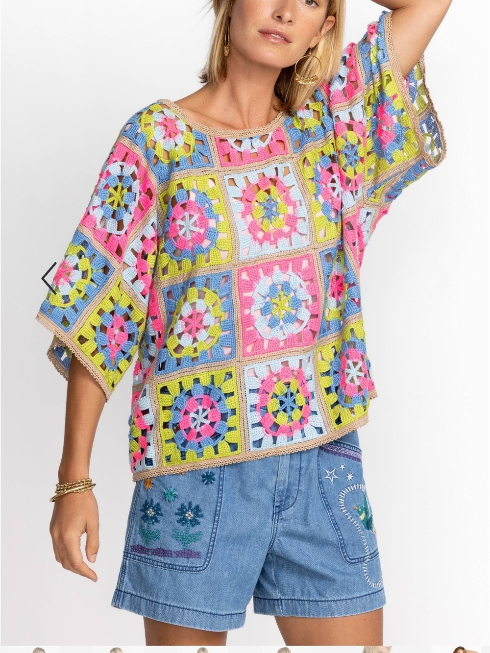 Johnny Was Florabelle Crochet Top